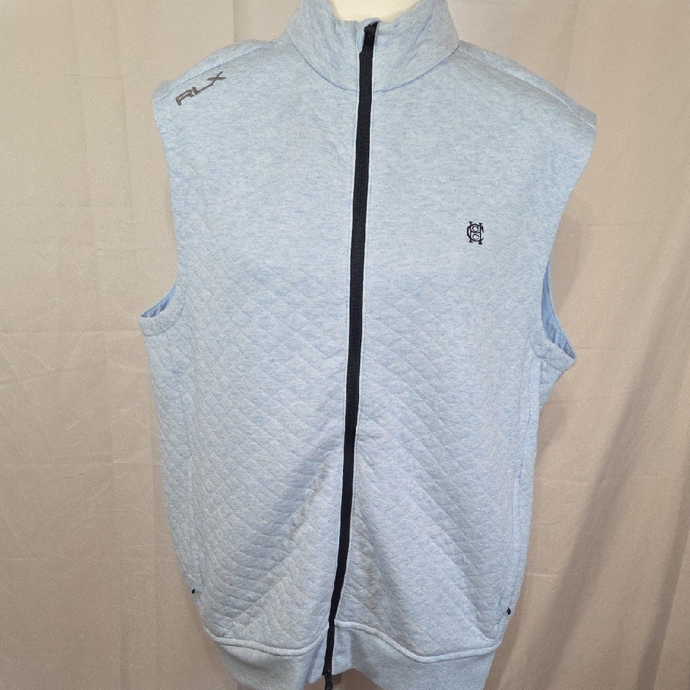 Mens RLX Ralph Lauren Sky Blue Quilted Vest